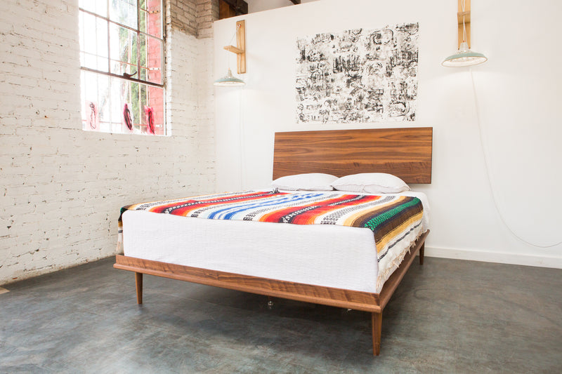 Walnut Thin Edge Platform Bed