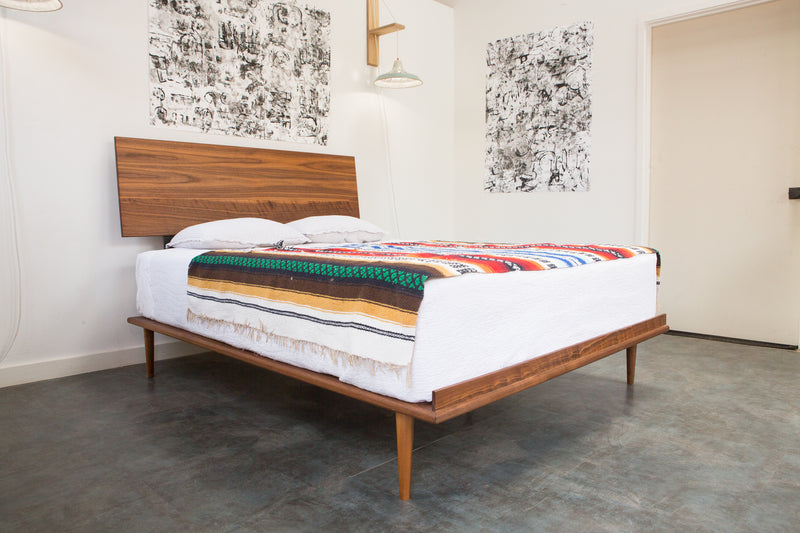 Walnut Thin Edge Platform Bed