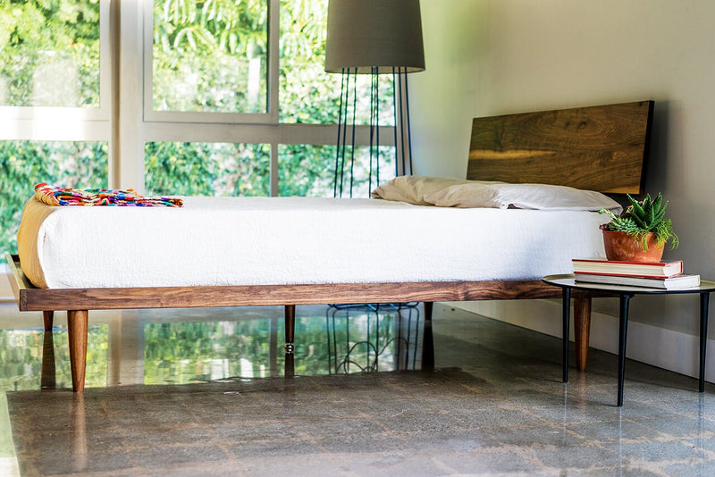 The Western Bed Mid Century Modern Style Platform Bed (Available with Storage)