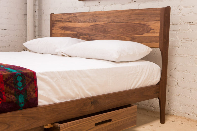Classic Modern Bed with Storage (Mid Century Danish Modern Style Bed)
