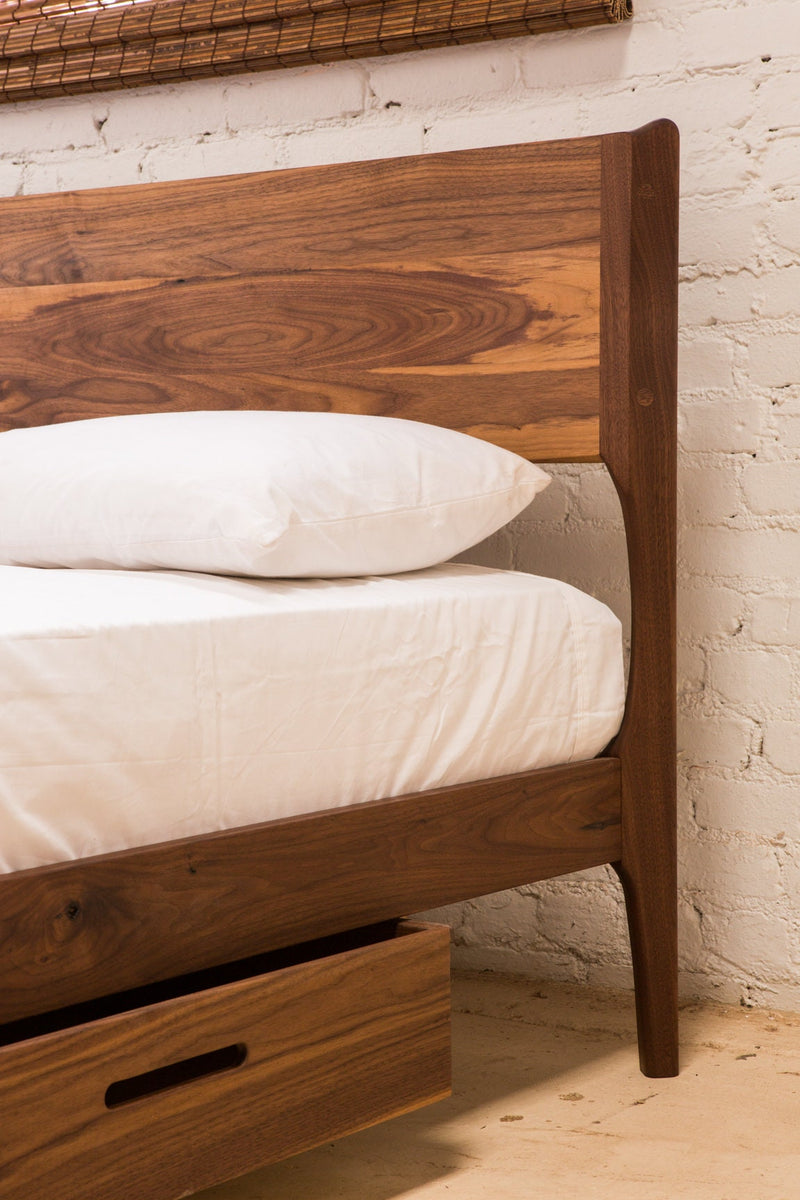 Classic Modern Bed with Storage (Mid Century Danish Modern Style Bed)