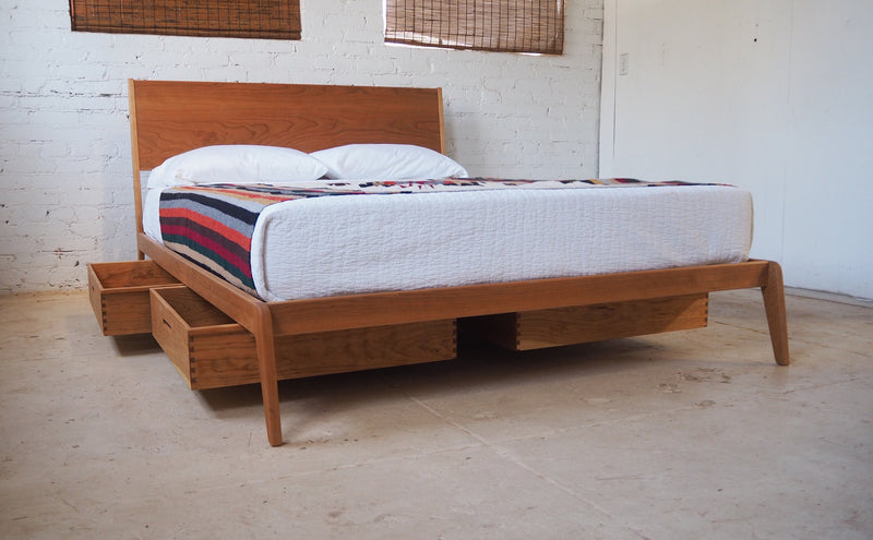Modern Lean Bed (Mid Century Danish Modern Style Bed)