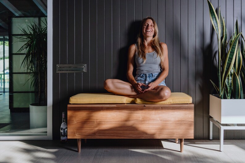 Porch storage/package delivery bench