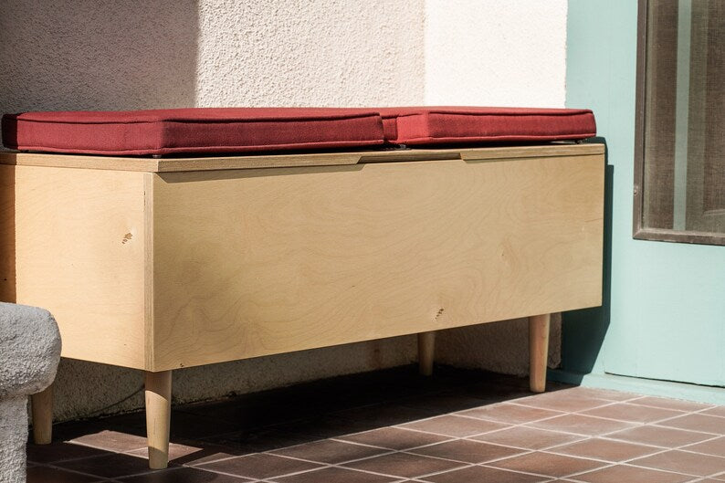 Porch storage/package delivery bench