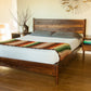 Classic Modern Bed with Storage and Attached Night Stands (Danish Mid Century Modern Style Bed)